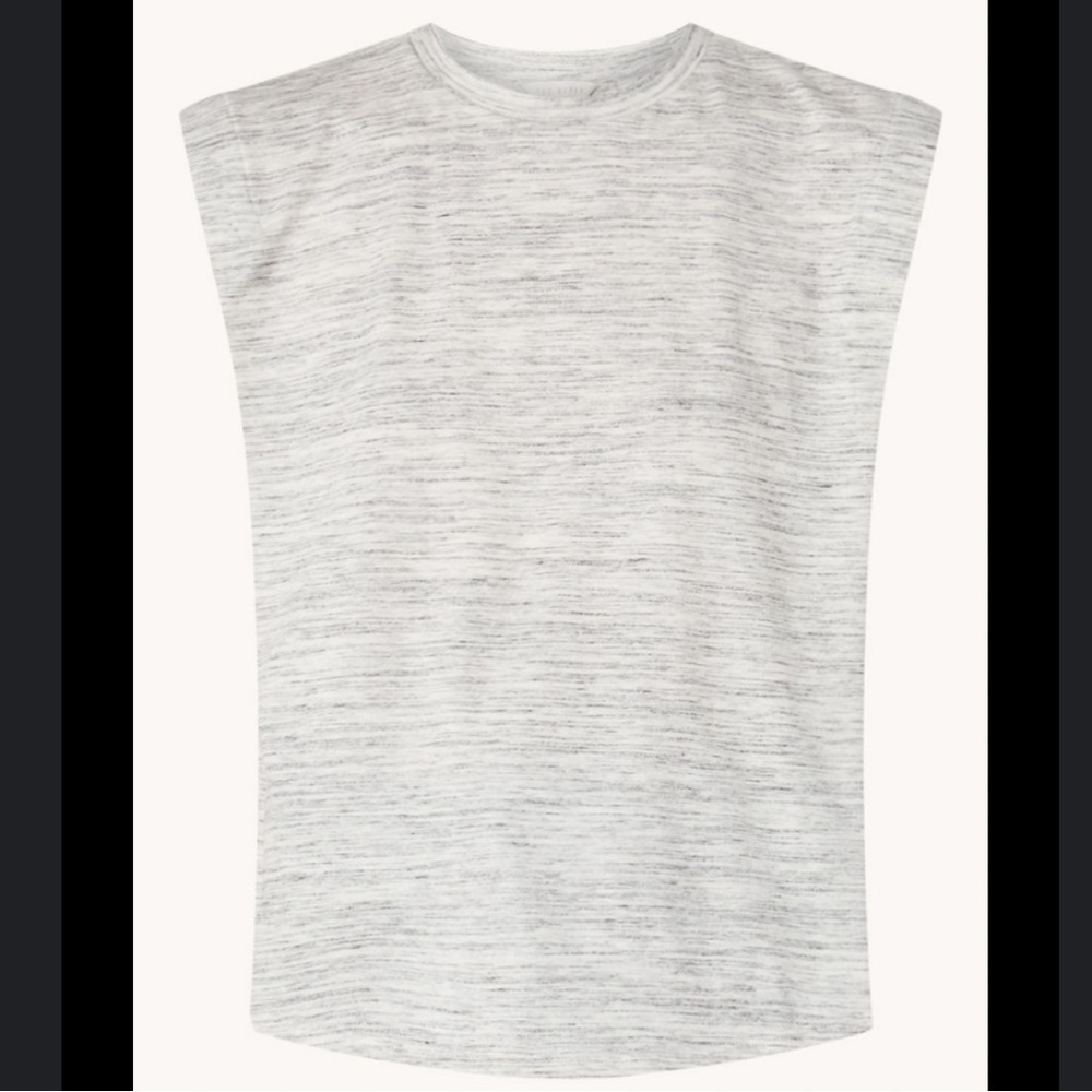 NWT TED BAKER | Julesa Shoulder Detail Tank Top In White Gray